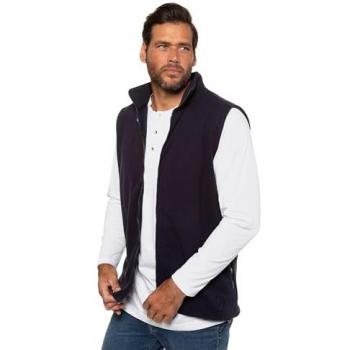 Men's Blue Fleece Vest, Plus Size 4XL, Polyester, JP1880