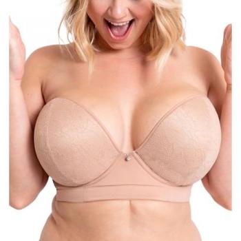 Hey Girls SuperPlunge Strapless Bra Latte