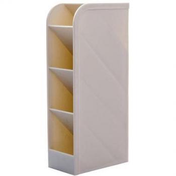 Multi-Function 4-Grid Clear Plastic Pen Holder