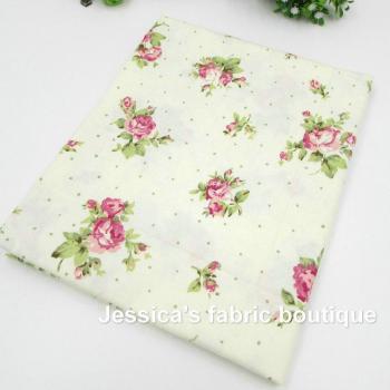Flower Lattice Cotton Fabric for Quilts
