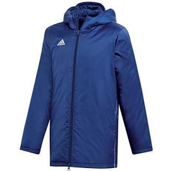 Adidas Children's Core18 Standard Jacket, Dark Blue/White, 910Y