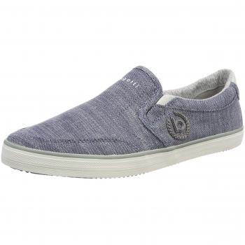 Bugatti Herren Schuhe „Slip On“ in Blau (Dark Blue), Größe 45