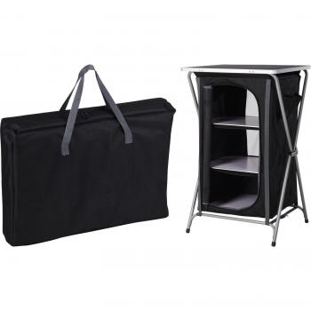 Table de Camping avec Rangement 60x53 cm