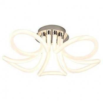 Knot 60W Integrated LED Ceiling Light, 3000K, 4500lm, Chrome