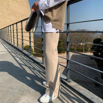 High Waist Loose Fit Suit Pants for Men