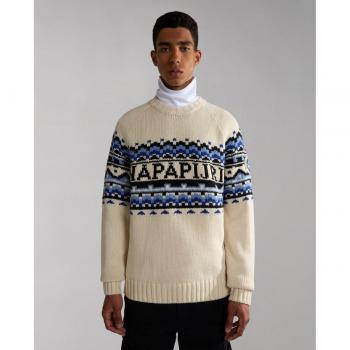 Napapijri Pullover NP0A4HHJ Écru XL Herren