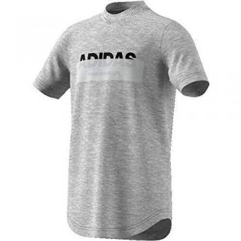 Adidas T-Shirt Garçon ID Lin, Gris Moyen Mélangé/Noir, FR : M