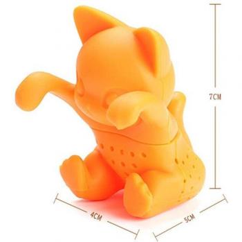 Colador de infusiones gato de silicona