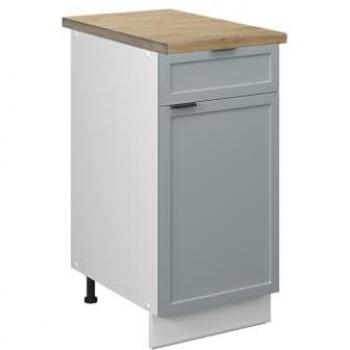 Mobiletto Base 40 cm Blu‑Grigio Chiaro – Fame‑Line con Pavimento Rovere