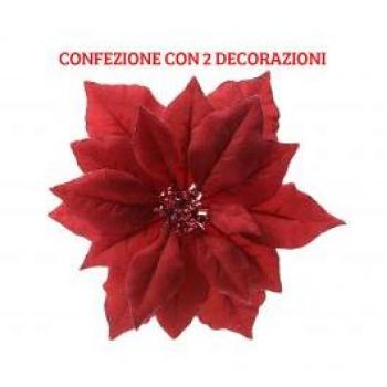 Poinsettie rouge à accrocher 24 cm