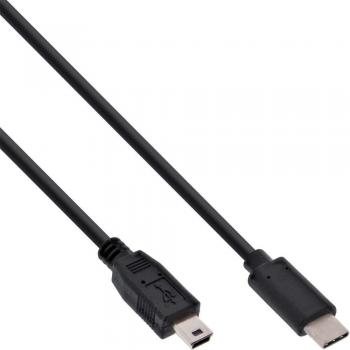 InLine Cable USB C a Mini-USB B, 1 m, Negro