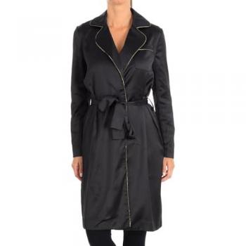 Giacca nera da donna a manica lunga con chiusura a fiocco 2WR25K1T4 S
