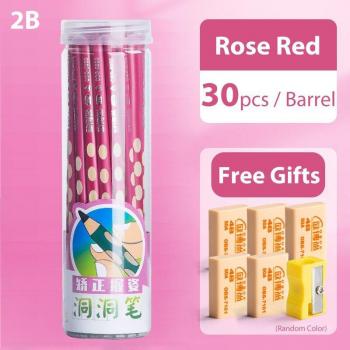 Crayons en bois 2B HB pour enfants, papeterie non toxique