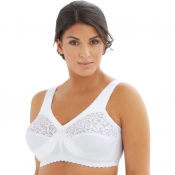 Glamorise Damen Magiclift Baumwoll BH, Vollabdeckung, Weiß, 110I EU