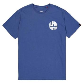 T-shirt Alpha Industries Viola Notte a Manica Corte