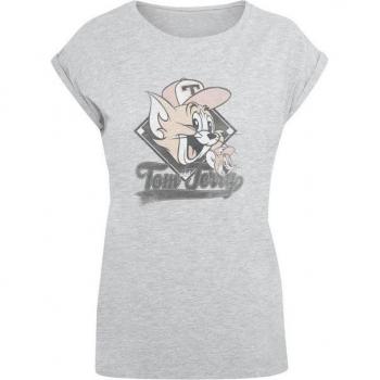 ABSOLUTE CULT Herren T-Shirt Tom & Jerry – Erdgrau 100% Baumwolle