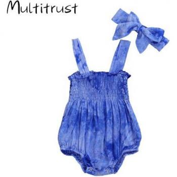 Body bébé sans manches cravate, couleur estivale, combi bandeau en coton, mode enfant