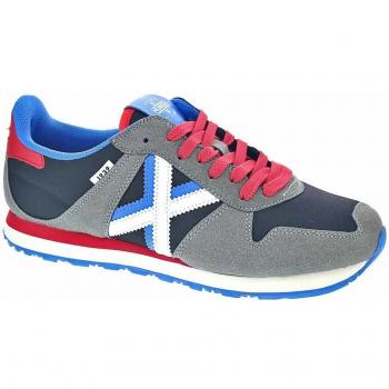 Tenis Munich Massana 326 Hombre Negro y Gris