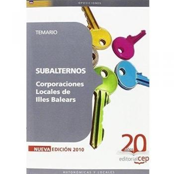SUBALTERNOS CORPORACIONES LOCALES DE ILLES BALEARS. TEMARIO