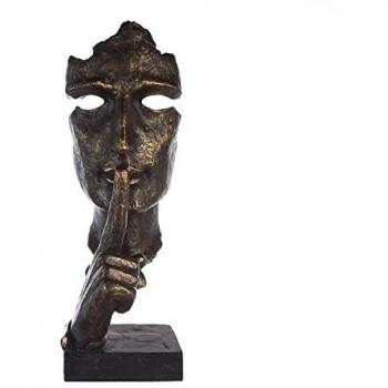 Dekofigur XL Skulptur Silence bronzefarben 100 cm
