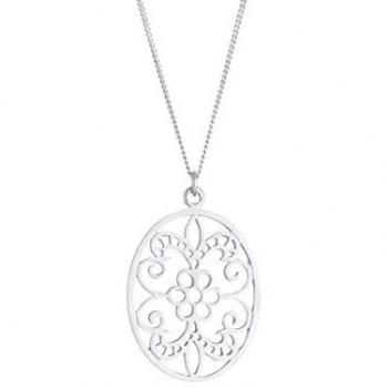 Ciondolo Femminile in Argento Sterling 925 con Motivo Floreale