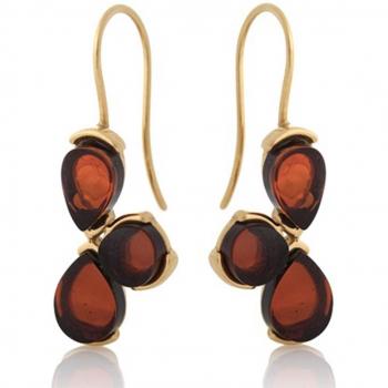Collezione Lily R5552 – Orecchini in argento “Inspiration” con finitura ambra dorata 20x13 mm marrone