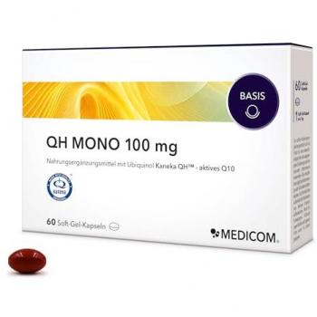 MEDICOM QH Mono 100 mg hochdosierte Weichkapseln mit bioverfügbarem Coenzym Q10, 60 Stück