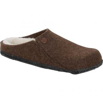 Women's Mocha Birkenstock Zermatt Clogs with Shearling