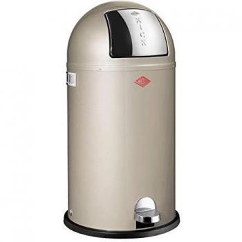 Kickboy von Wesco – Metallabfalleimer 40 L Neusilber