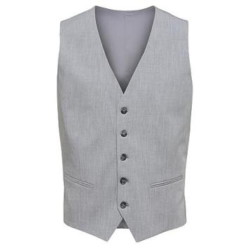 Liam Light Grey Melange Waistcoat, Slim Fit, 52