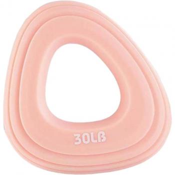 Anillo de resistencia para entrenamiento de fuerza en manos, fabricado en silicona, color rosa, peso máximo 30 libras