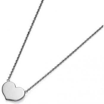 Smart Jewel Collier mit Herzmittelteil, 925 Silber, 45 cm