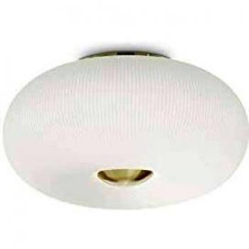 Arizona 5 Light Flush Ceiling Light in Satin Brass Finish