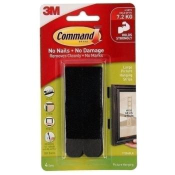 Command 17206 Black Large Picture Hanging Strips (4 Pack)