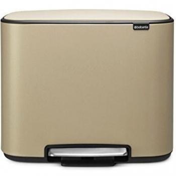 Brabantia Bo Pedaalemmer 11 + 23 Liter Mineral Goud