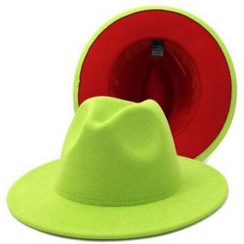 Faux Wolle Cowboykappe in Kalkgrün