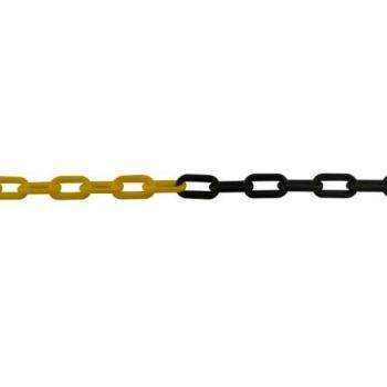 Viso Absperrkette, Kunststoff, 25 m, Schwarz/Gelb