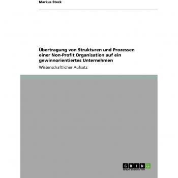 Übertragung von strukturen und prozessen einer non-profit organisation auf ein gewinnorientiertes unternehmen.