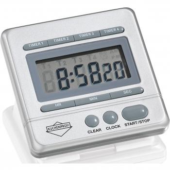 Küchenprofi Ei‑Timer 4‑Fach – weiß, kompakt 4 × 8 × 8 cm