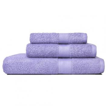 Serviettes de bain Teddy 3 pièces, coton Terry mauve