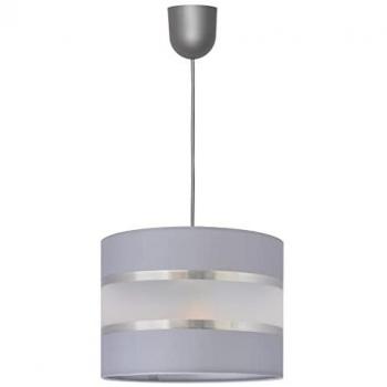 Cylindrical Pendant Light Helen Grey Silver 20cm