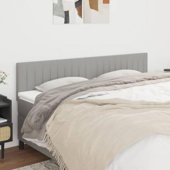 VidaXL Doppelkopfteil Hellgrau 100x5x78/88 cm Stoff