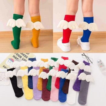 Calcetines para niñas, 15 pares, largos, alas de ángel, algodón