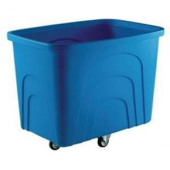 Slingsby Robust Rim Tapered Plastic Container Truck, Blue Castors