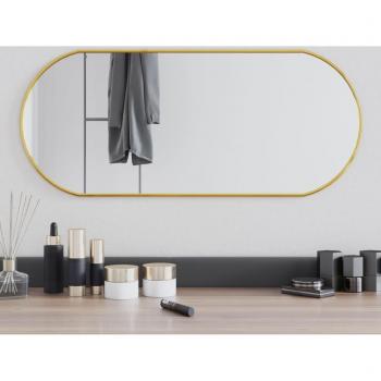 Miroir Doré Ovale 70x30 cm