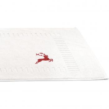Tapis de bain HIRSH rouge/blanc
