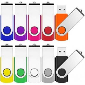 JEVDES Unità Memoria Flash USB 2GB 10 Pezzi 2.0 Girevole