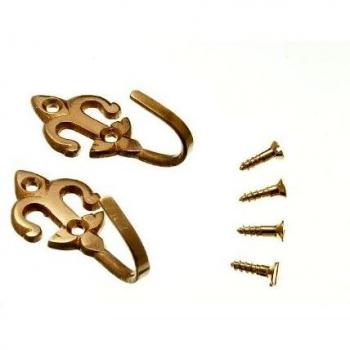 Classic Solid Brass Curtain Tie Back Hold Back Hooks