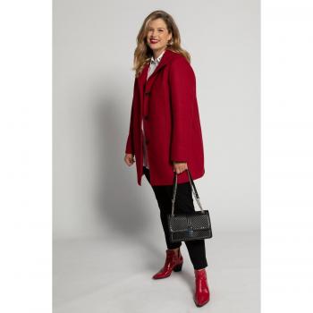 Cappotto corto donna rosso cuciture decorative taglia 52/54