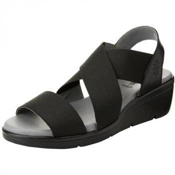 NOLI056FLY Mousse Leather Women's Wedge Sandals